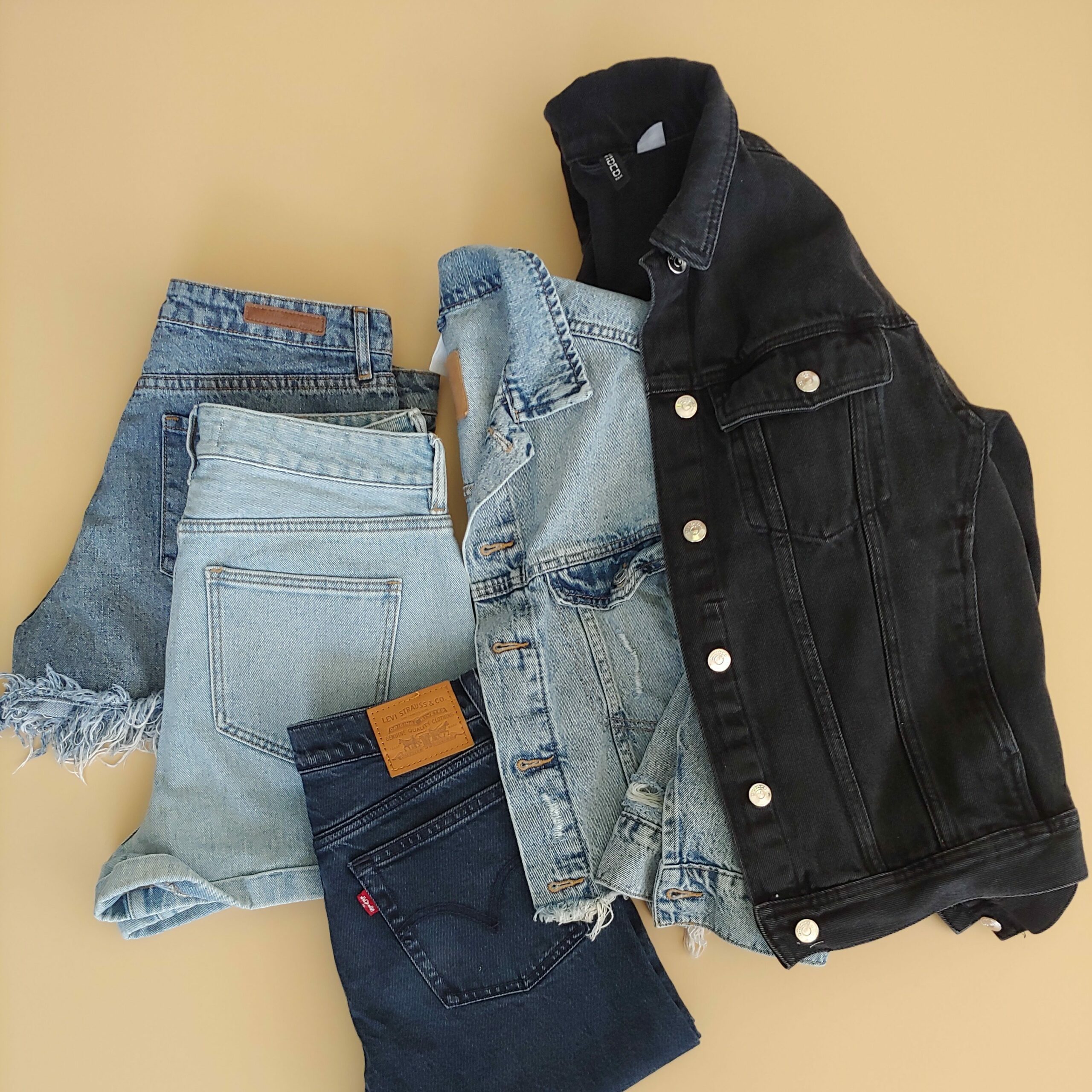 Denim flat lay